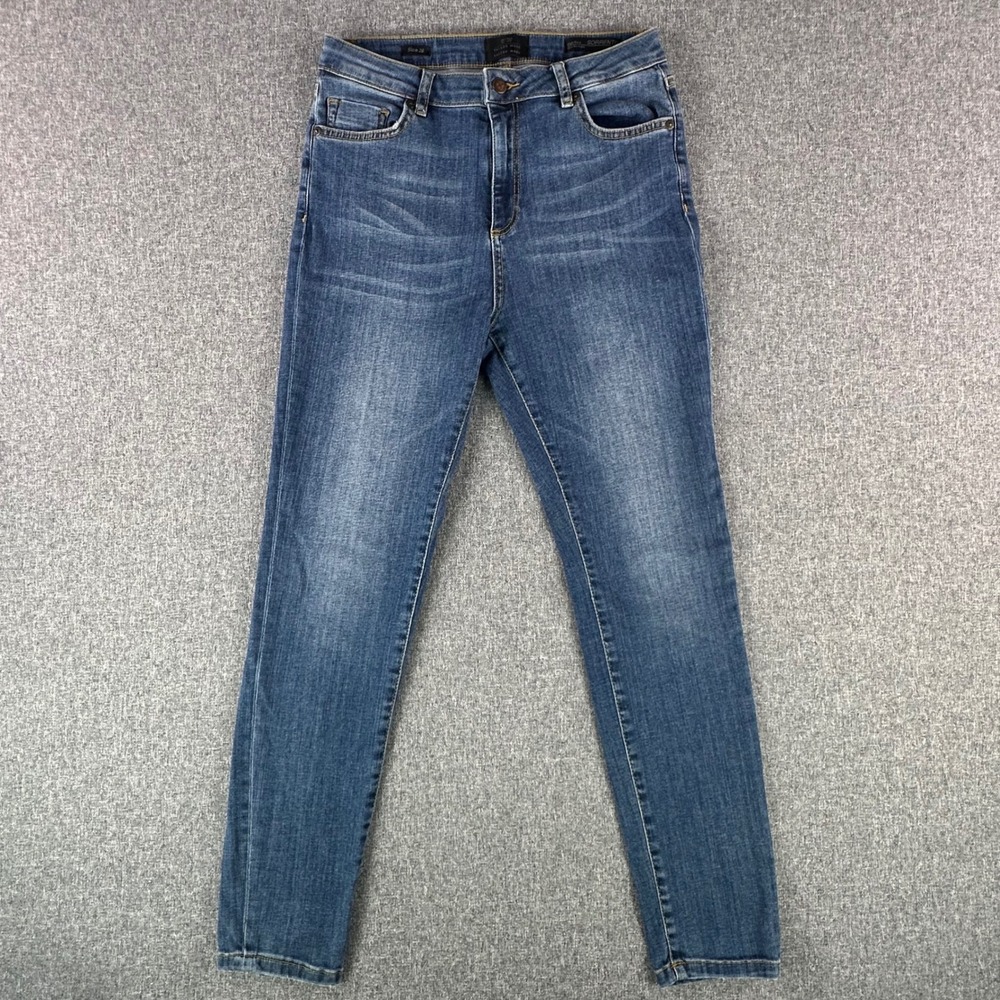 Tailor Made Jeans Womens 28 Sorrento Blue‎ High Rise Slim Straight Stretch